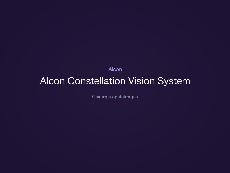 Alcon Constellation Vision System