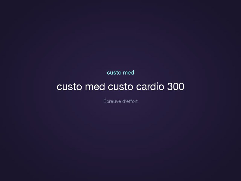 custo med custo cardio 300