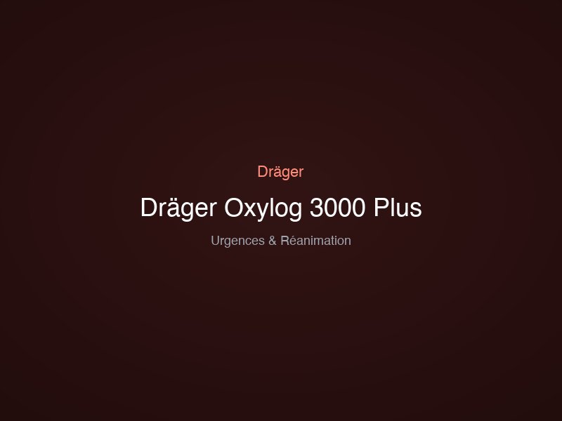 Dräger Oxylog 3000 Plus