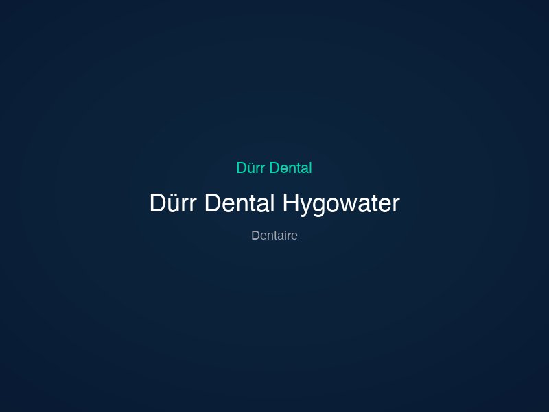Dürr Dental Hygowater