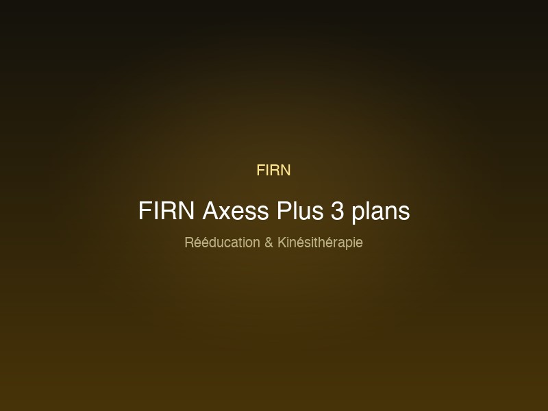 FIRN Axess Plus 3 plans