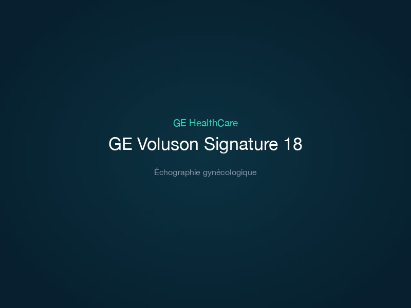 GE Voluson Signature 18