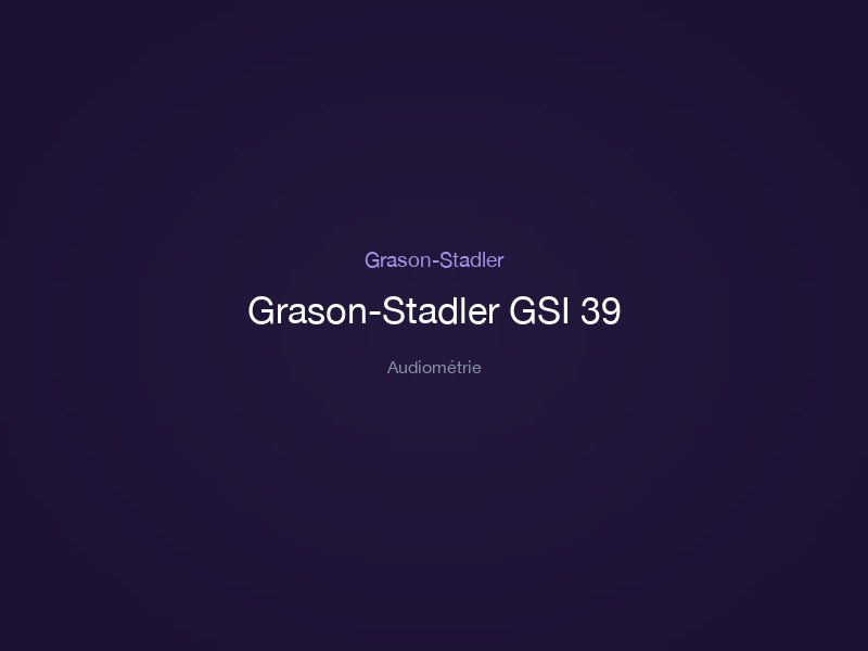 Grason-Stadler GSI 39