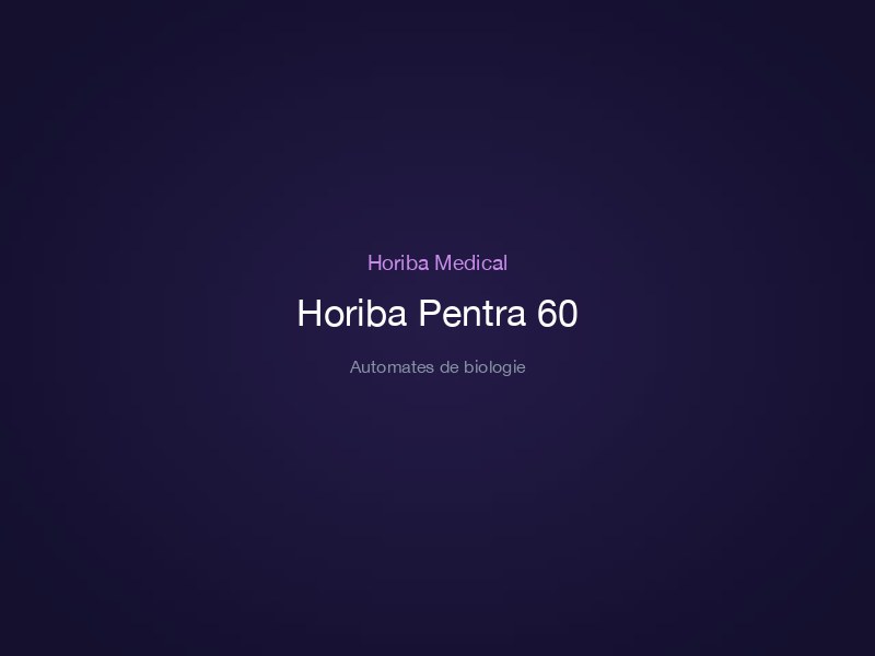 Horiba Pentra 60