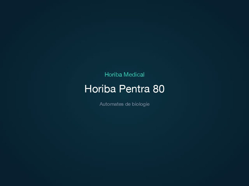 Horiba Pentra 80