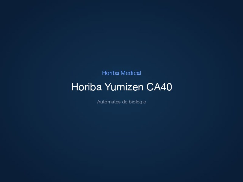 Horiba Yumizen CA40