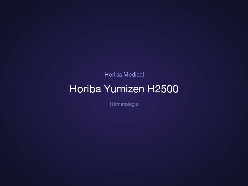 Horiba Yumizen H2500