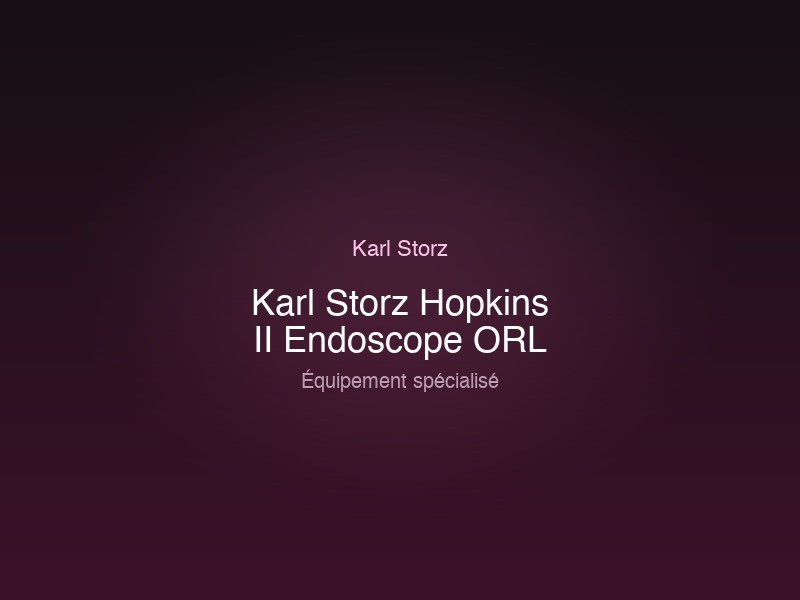 Karl Storz Hopkins II Endoscope ORL