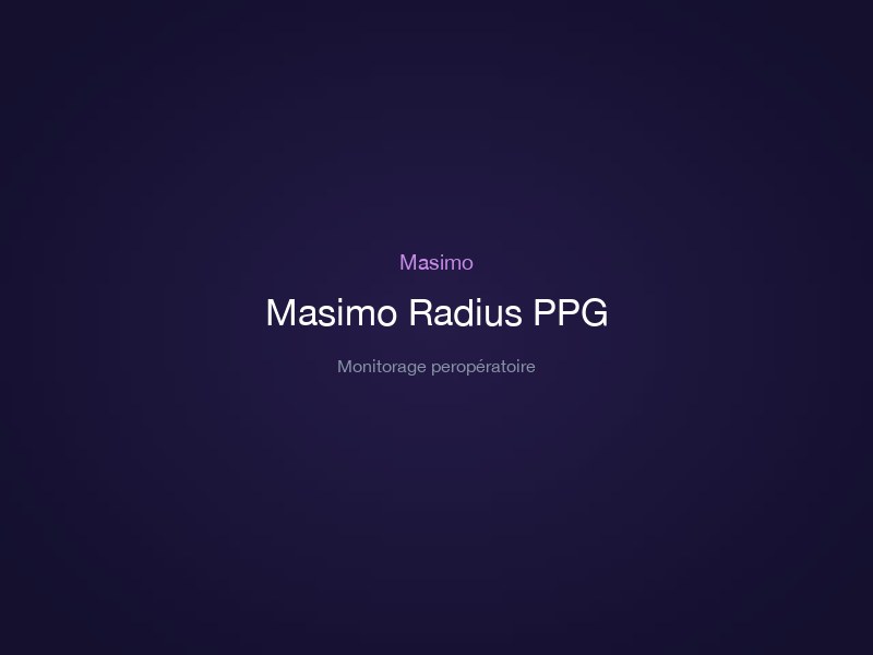 Masimo Radius PPG