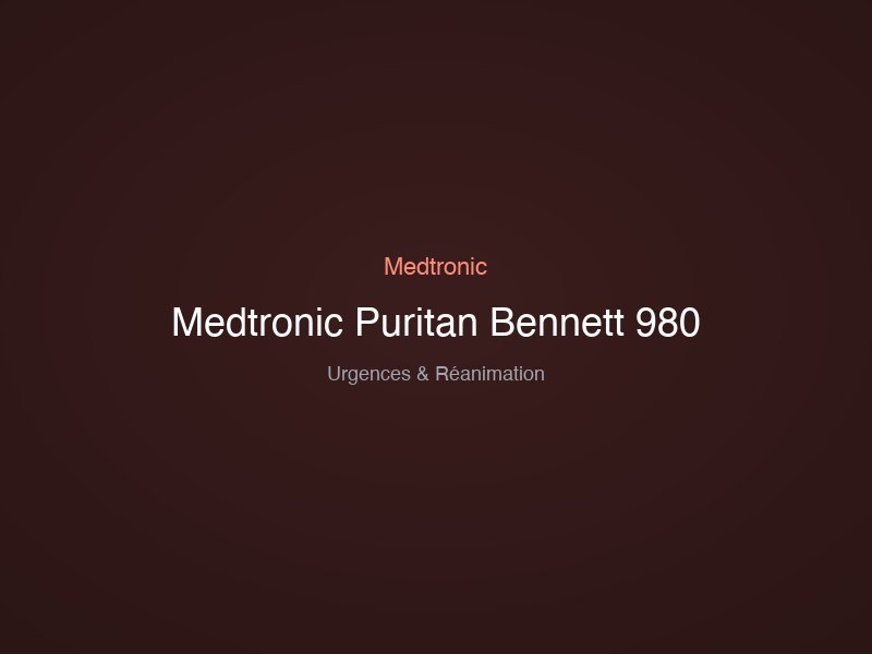 Medtronic Puritan Bennett 980