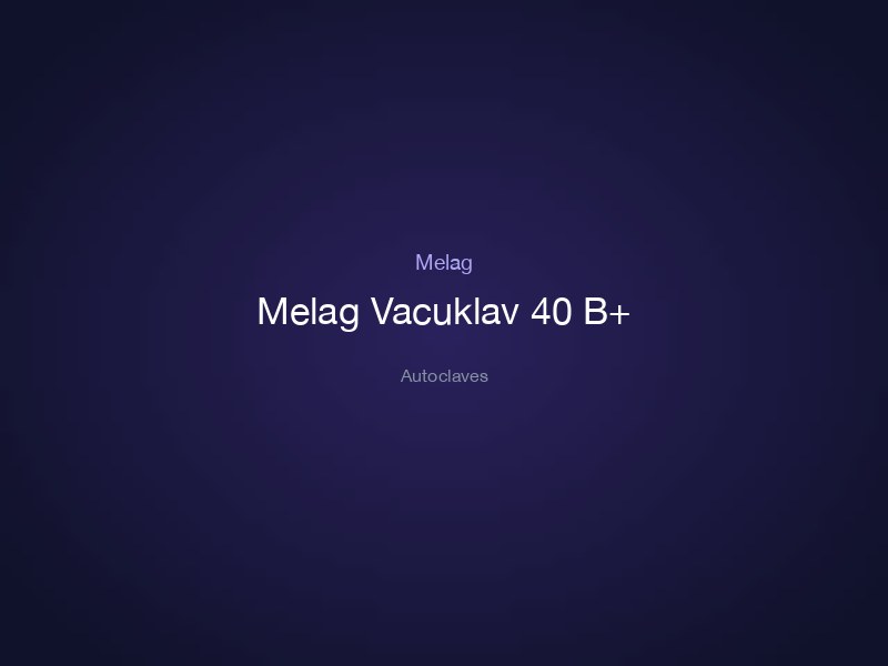 Melag Vacuklav 40 B+