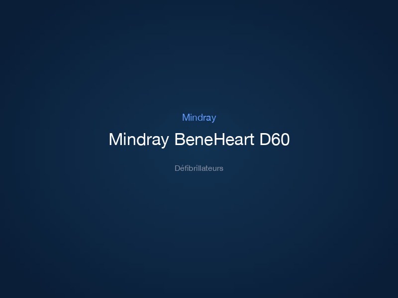 Mindray BeneHeart D60