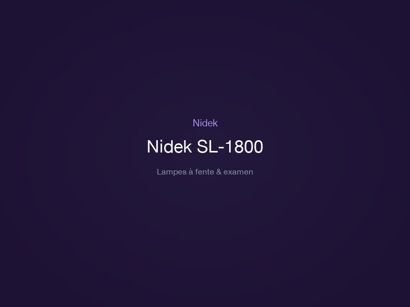 Nidek SL-1800