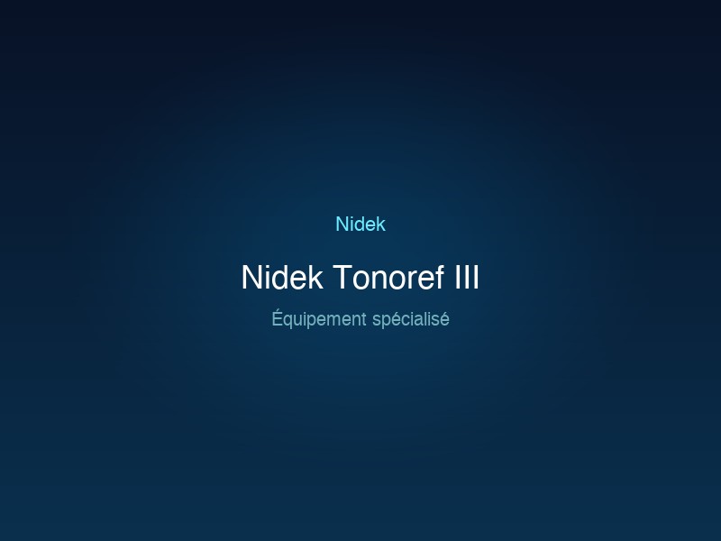 Nidek Tonoref III