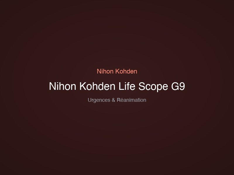 Nihon Kohden Life Scope G9