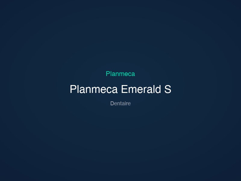 Planmeca Emerald S