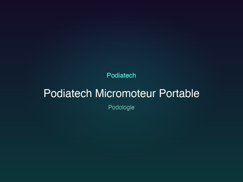 Podiatech Micromoteur Portable