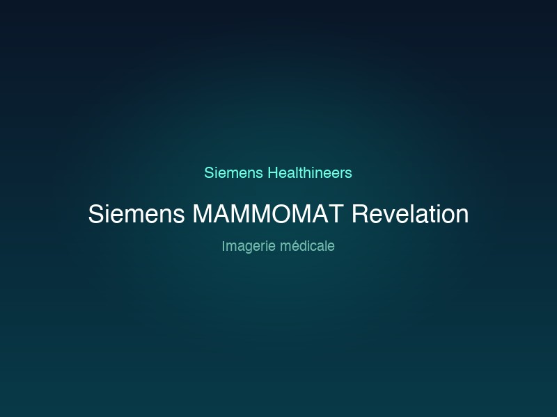 Siemens MAMMOMAT Revelation
