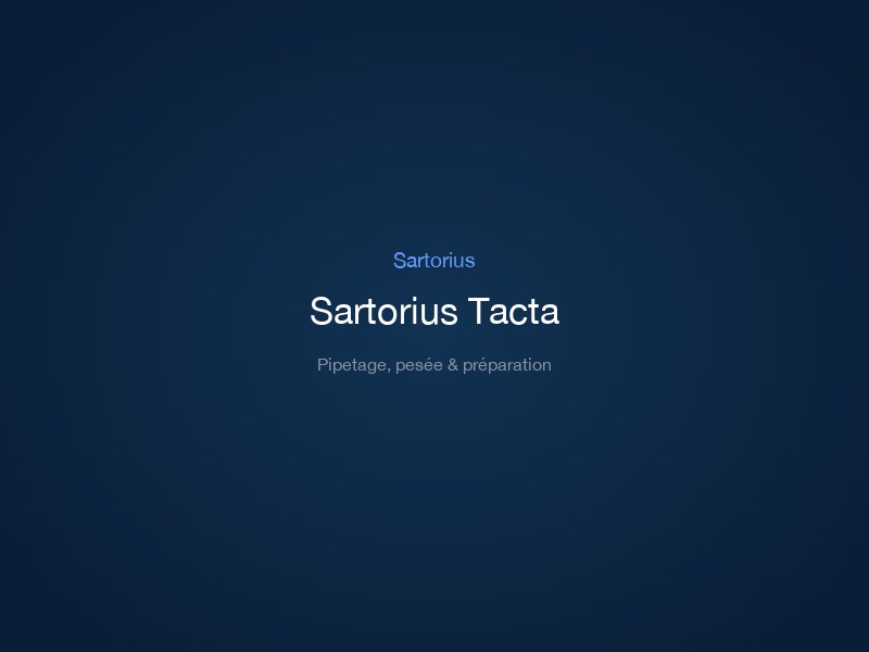 Sartorius Tacta
