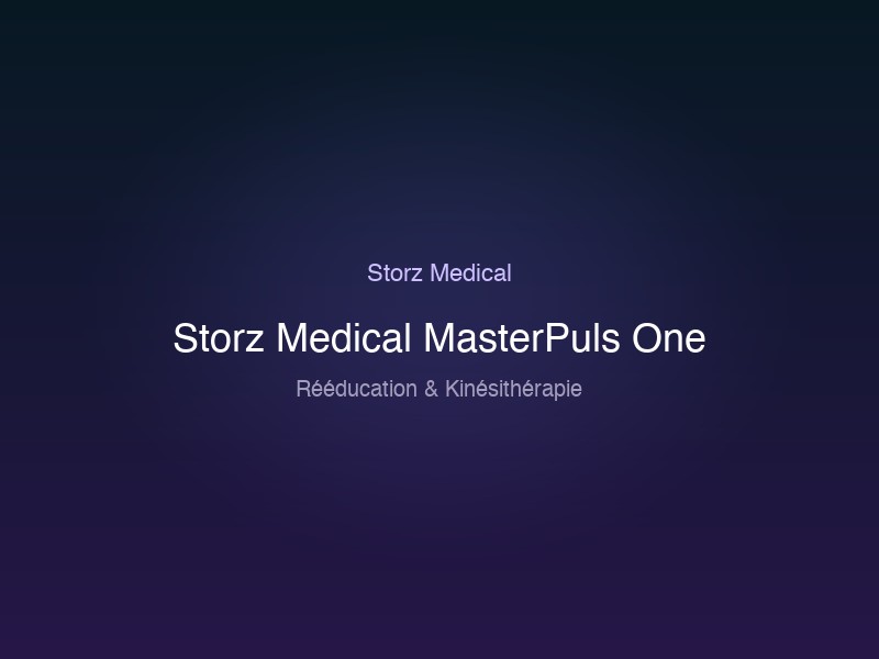 Storz Medical MasterPuls One