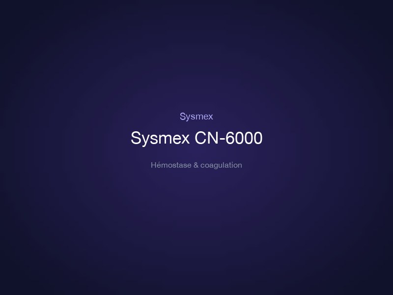 Sysmex CN-6000