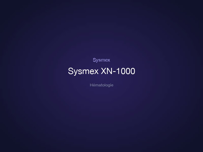 Sysmex XN-1000