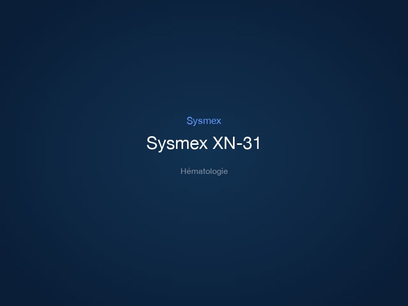 Sysmex XN-31