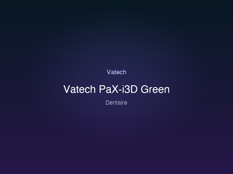 Vatech PaX-i3D Green