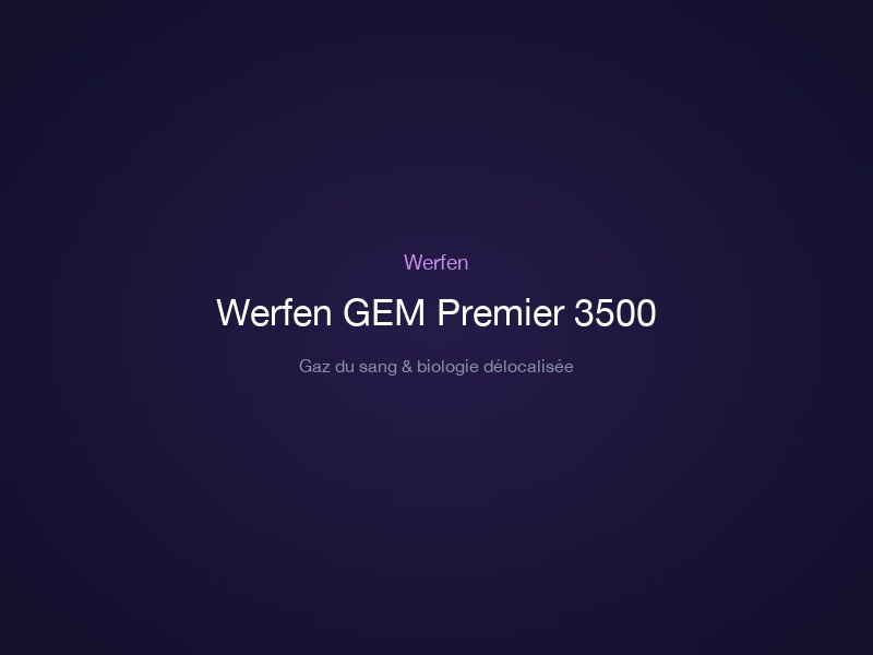 Werfen GEM Premier 3500
