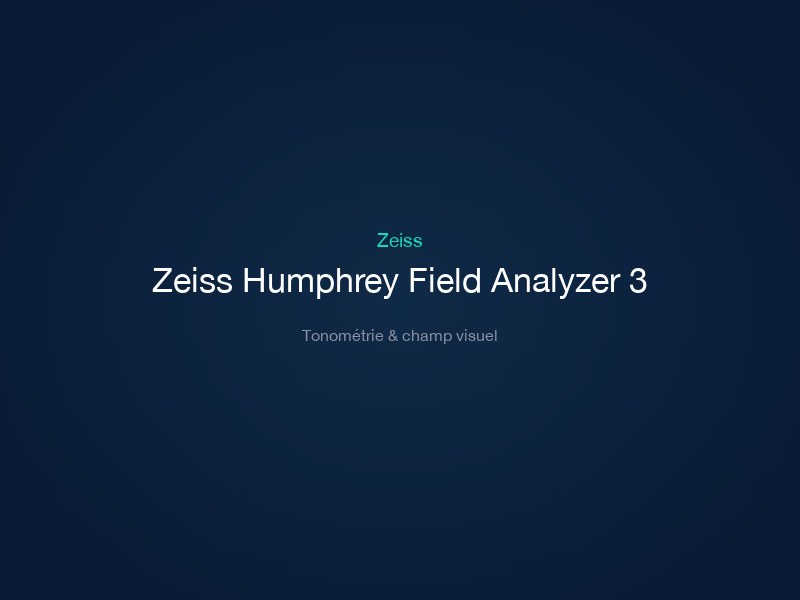 Zeiss Humphrey Field Analyzer 3
